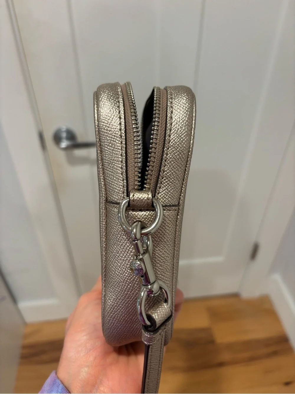 COACH Leather Crossbody Bag in Rose Gold